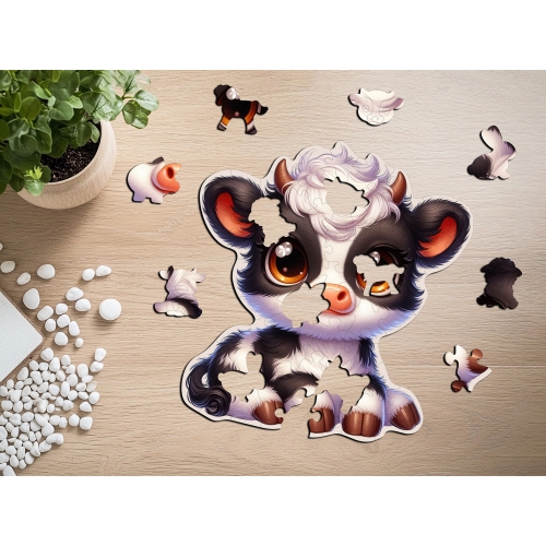 Puzzle Drewniane Krówka 59 elementów